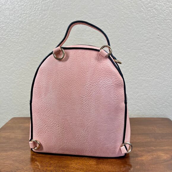 Pink backpack  Style made of Cowhide Leather with Cross-Body Strap in Pink Color main image 6